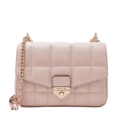 Michael Kors Soho Quilted Leather Shoulder Bag In Nude