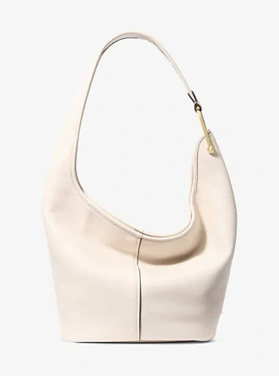 Michael Kors Sonny Medium Leather Shoulder Bag In Natural