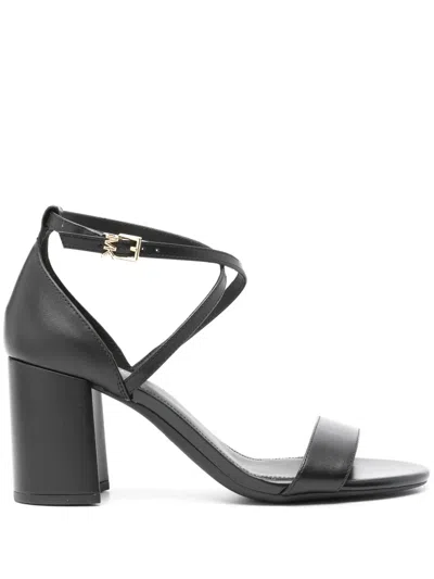 Michael Kors Sophie Flex 75mm Leather Sandals In Black