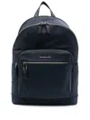 Michael Kors Spacious Blue Nylon Commuter Backpack In Black