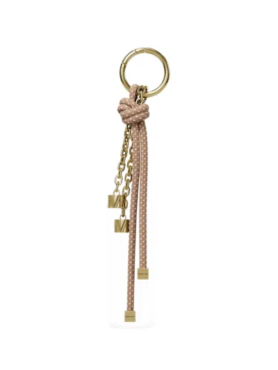 Michael Kors Speckled Knotted Cord Bag Charm In Brown