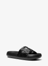 Michael Kors Splash Leather Slide Sandal In Black