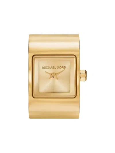 Michael Kors Square 13mm Watch Ring In Gold