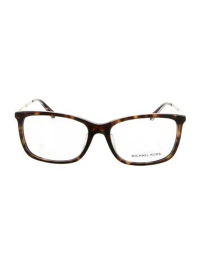 Pre-owned Michael Kors Square Eyeglasses In Brown