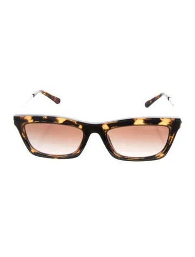 Pre-owned Michael Kors Square Gradient Sunglasses In Brown