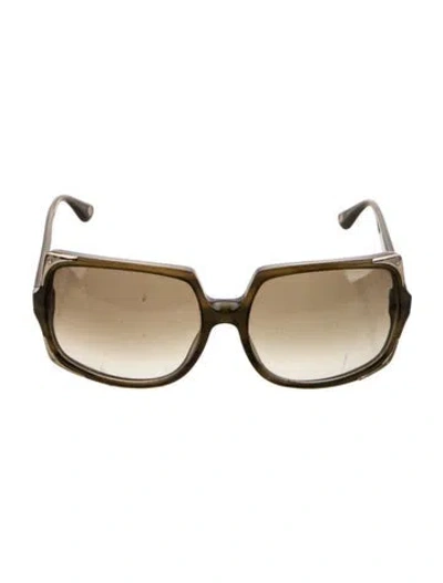 Pre-owned Michael Kors Square Gradient Sunglasses In Green