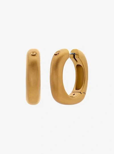 Michael Kors Square Hoop Earrings In Gold