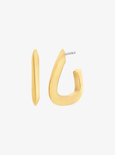 Michael Kors Square Hoop Earrings In Gold