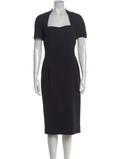 Pre-owned Michael Kors Square Neckline Knee-length Dress In Black