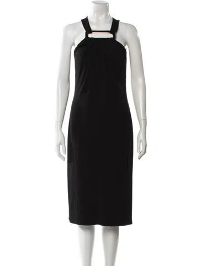 Pre-owned Michael Kors Square Neckline Midi Length Dress W/ Tags In Gray