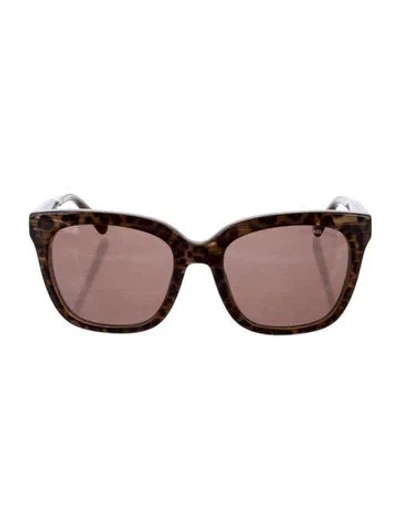 Pre-owned Michael Kors Square Tinted Sunglasses In Brown