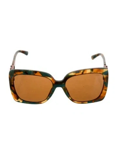 Pre-owned Michael Kors Square Tinted Sunglasses In Brown