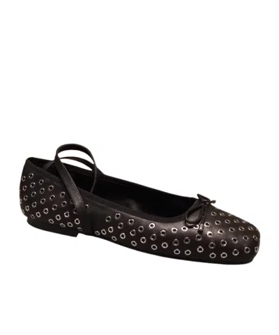 Michael Kors Square-toed Ballet Shoes In Black