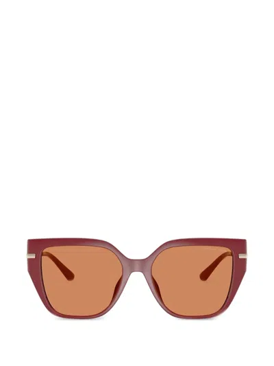 Michael Kors St. Barths Geometric-frame Sunglasses In Red