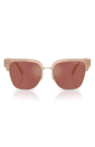 Michael Kors St. Eustatius 56mm Square Sunglasses In Neutral