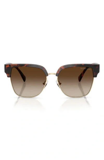 Michael Kors Saint Eustatius Square-frame Sunglasses In Brown