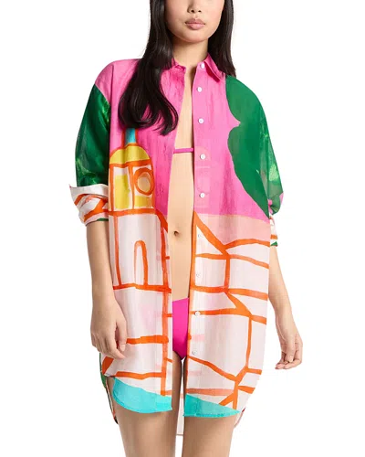 Michael Kors St Tropez Shirt Dress In Pink