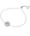 Michael Kors Sterling Silver Logo Slider Bracelet In Silver
