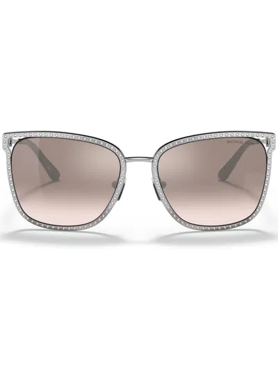 Michael Kors Woman Sunglass Mk1098b Stockholm In Brown Silver Flash