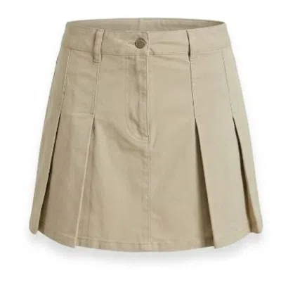 Michael Kors Stone Beige Pleated Panels Skirts In Neutral