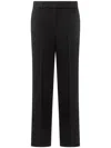 Michael Kors Grey Pinstriped Pants In Wool Blend Woman In Black