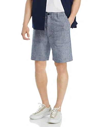 Michael Kors Straight Fit 8 Camp Shorts In Blue