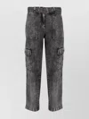 Michael Kors Straight Leg Cargo Pants With Washed Effect In Gray