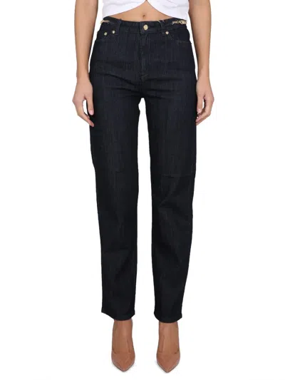 Michael Kors Straight Leg Jeans In Navy
