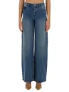 Michael Kors Straight Leg Jeans In Navy