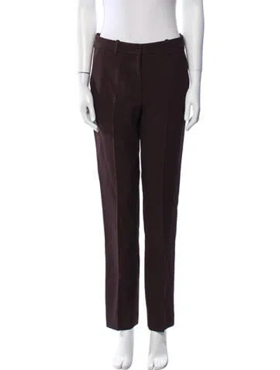 Pre-owned Michael Kors Straight Leg Pants In Brown