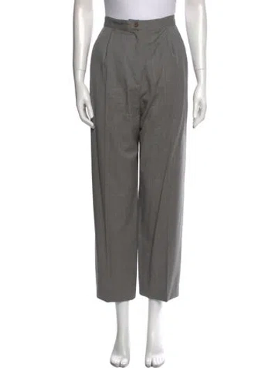 Pre-owned Michael Kors Straight Leg Pants In Gray