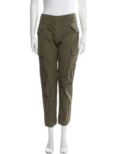 Pre-owned Michael Kors Straight Leg Pants In Green