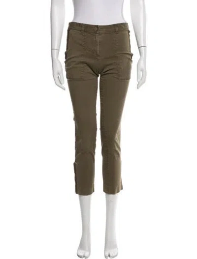 Pre-owned Michael Kors Straight Leg Pants In Green