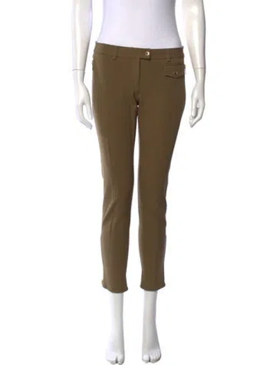 Pre-owned Michael Kors Straight Leg Pants In Green