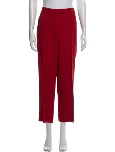 Pre-owned Michael Kors Straight Leg Pants In Red