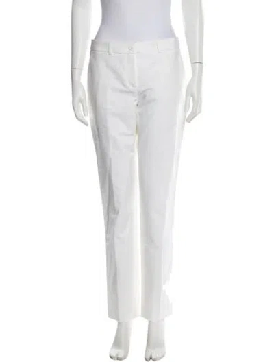 Pre-owned Michael Kors Straight Leg Pants In White