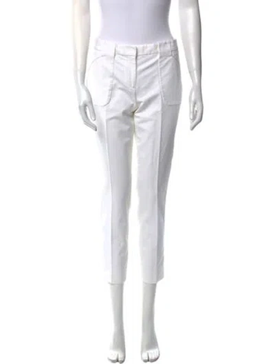 Pre-owned Michael Kors Straight Leg Pants In White