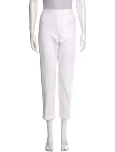 Pre-owned Michael Kors Straight Leg Pants In White