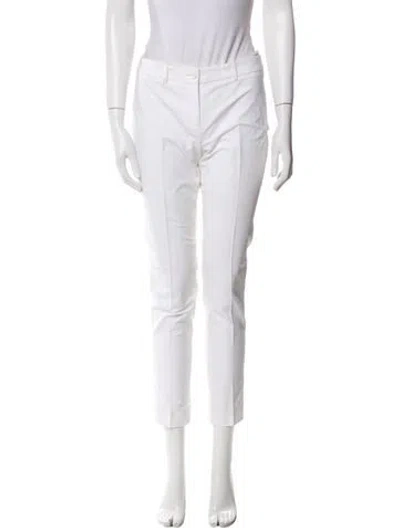Pre-owned Michael Kors Straight Leg Pants In White