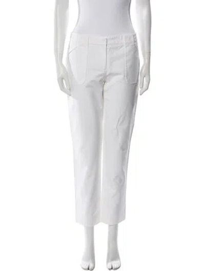 Pre-owned Michael Kors Straight Leg Pants In White