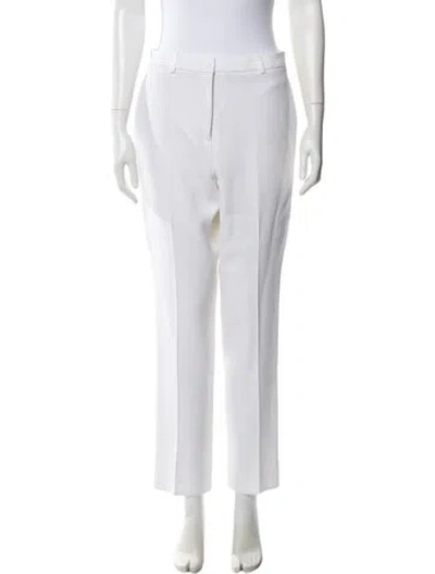 Pre-owned Michael Kors Straight Leg Pants In White