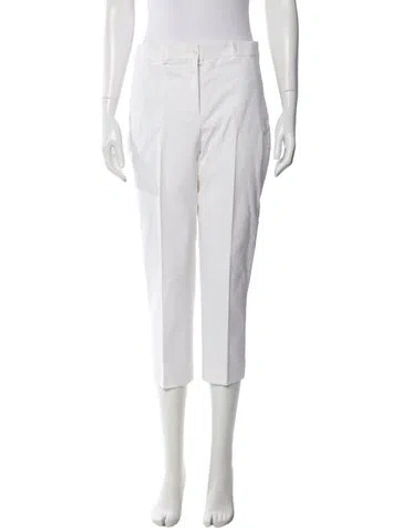 Pre-owned Michael Kors Straight Leg Pants In White