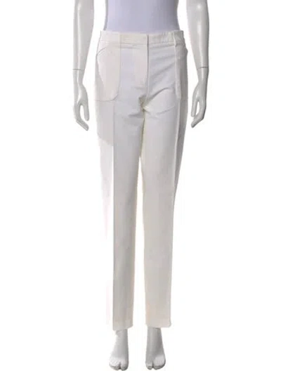 Pre-owned Michael Kors Straight Leg Pants In White