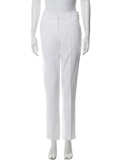 Pre-owned Michael Kors Straight Leg Pants In White