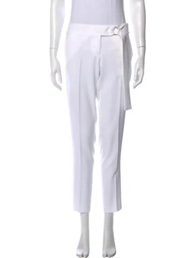 Pre-owned Michael Kors Straight Leg Pants In White