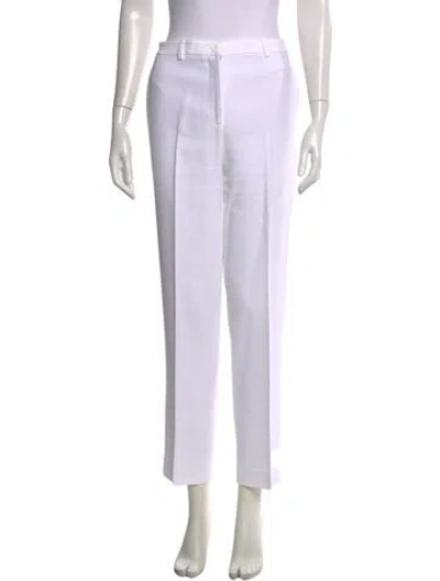 Pre-owned Michael Kors Straight Leg Pants In White
