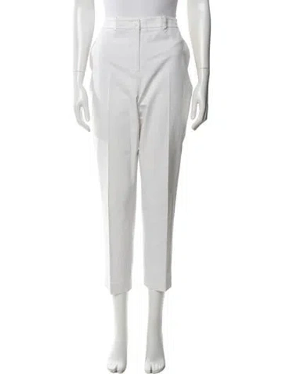 Pre-owned Michael Kors Straight Leg Pants In White
