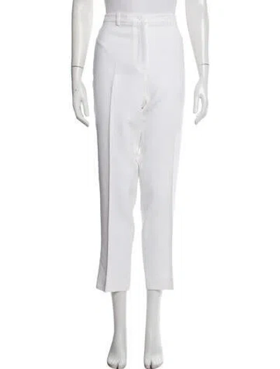 Pre-owned Michael Kors Straight Leg Pants In White