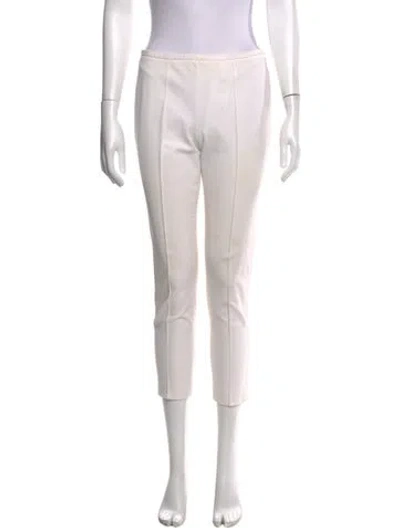 Pre-owned Michael Kors Straight Leg Pants In White
