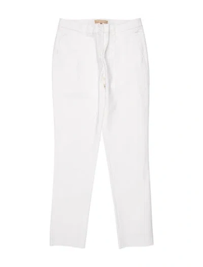 Pre-owned Michael Kors Straight Leg Pants In White